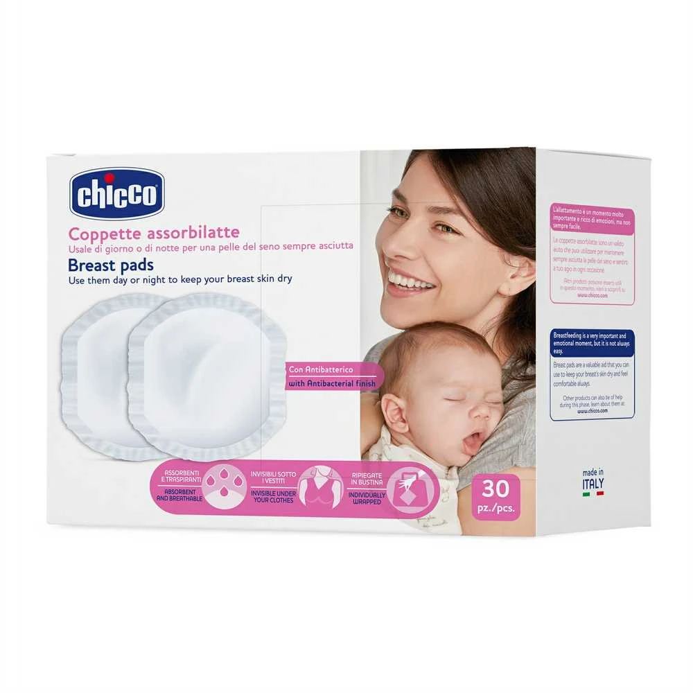 CHICCO įklotai į liemenėlę antibakteriniai 30vnt