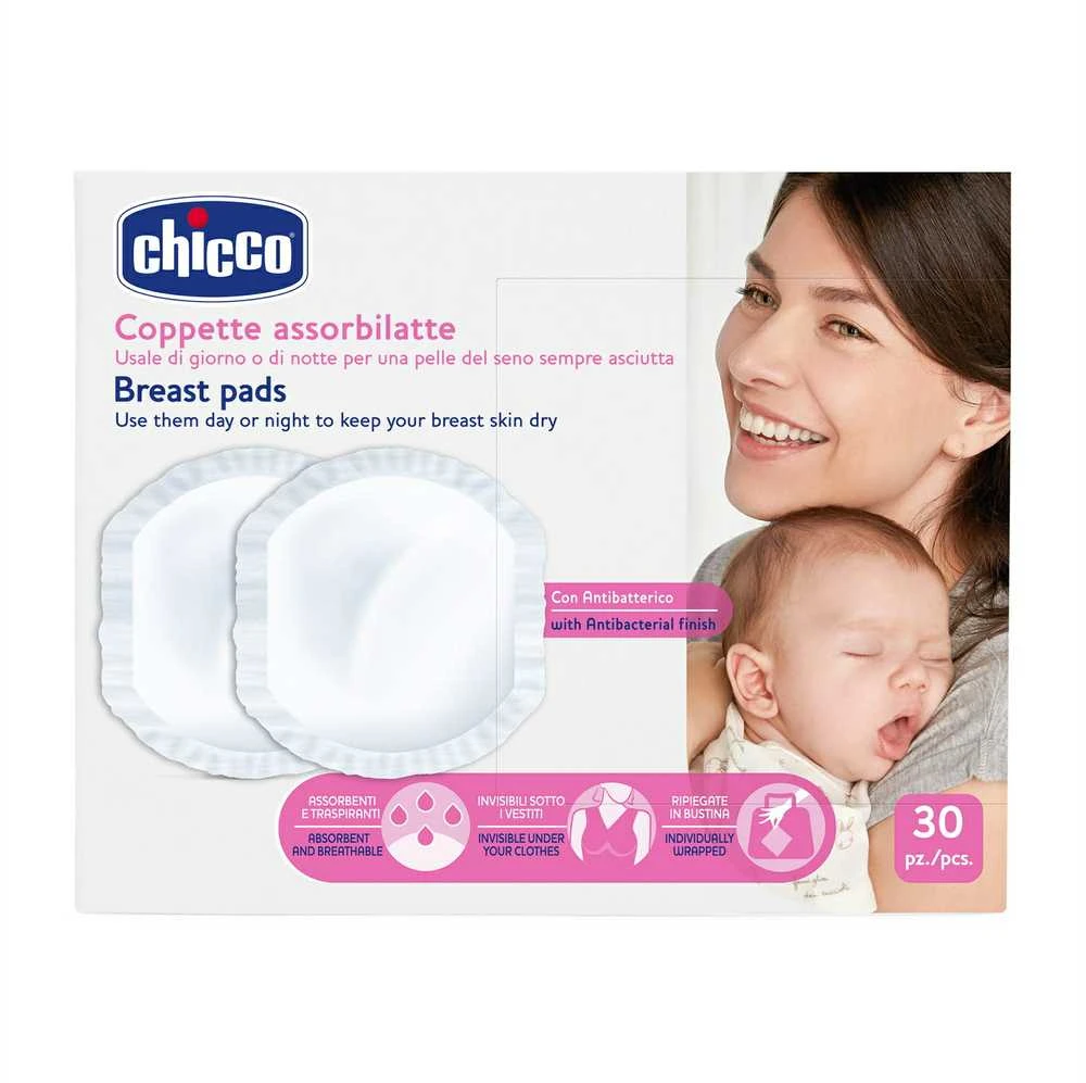 CHICCO įklotai į liemenėlę antibakteriniai 30vnt