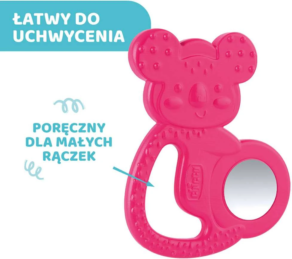 CHICCO 00028150100000 nerūdijančio plieno koala kramtukas 4m+ mergaitė