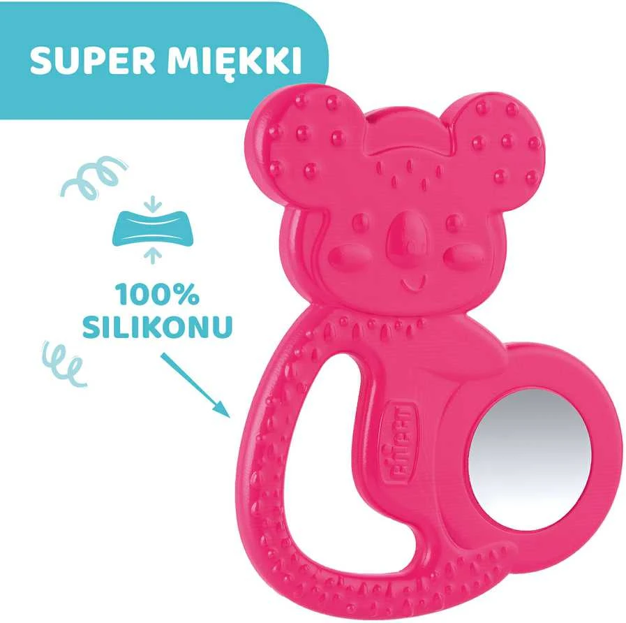 CHICCO 00028150100000 nerūdijančio plieno koala kramtukas 4m+ mergaitė