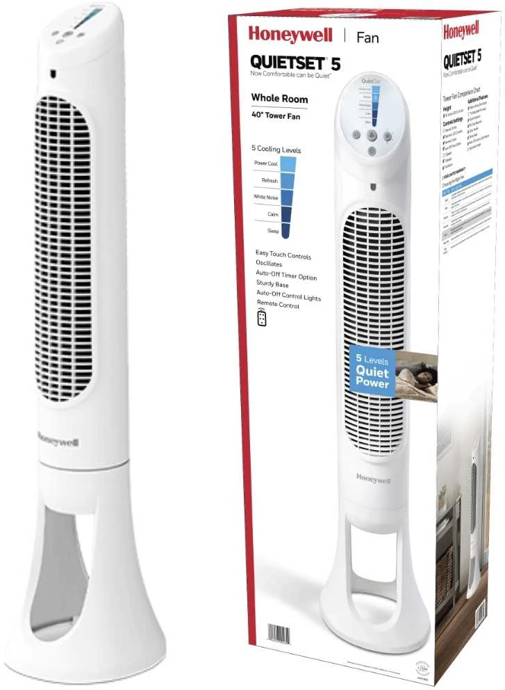 Kondicionierius Honeywell koloninis ventiliatorius su 5 greičio lygiais, osciliacija 80°, nuotolinis valdymas, HYF260E4