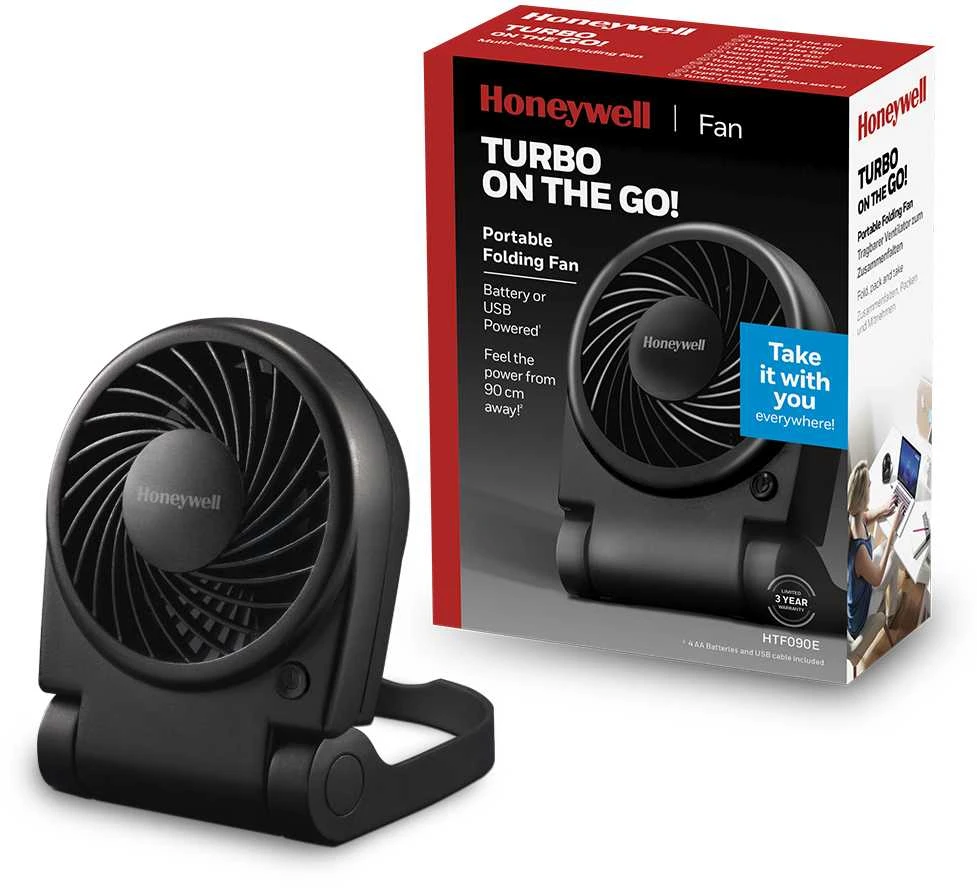 Nešiojamas belaidis Ventiliatorius 3in1 Honeywell Turbo on the Go HTF090E