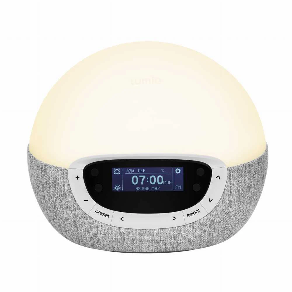Lumie Bodyclock Shine 300 šviesos žadintuvas su radiju ir 15 garsų, baltas