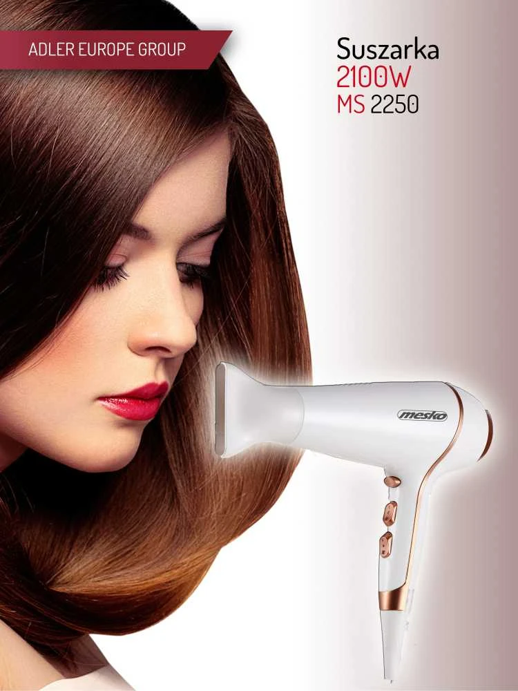 Plaukų džiovintuvas Dryer for hair Adler MESKO MS 2250 (2100W, baltos spalvos)