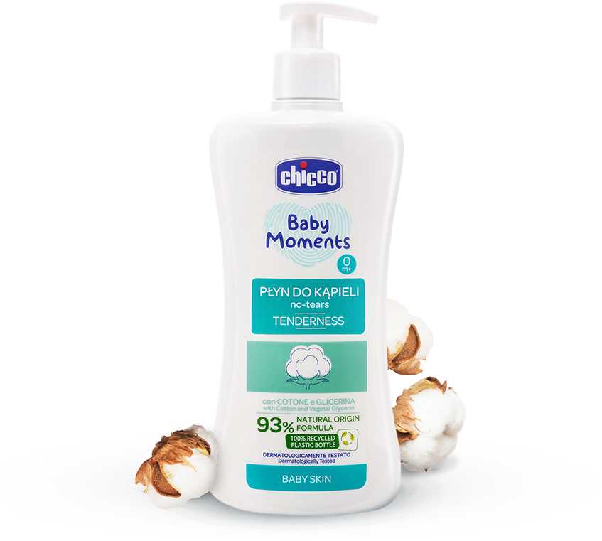 Chicco Baby Moments burbulinė vonia 0m+ Tenderness 500ml