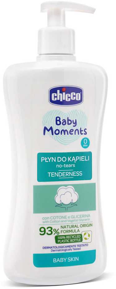 Chicco Baby Moments burbulinė vonia 0m+ Tenderness 500ml