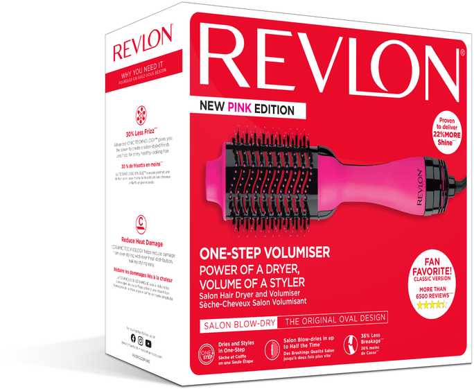 Plaukų formavimo šukos Revlon RVDR5222E Juoda, rožinė
