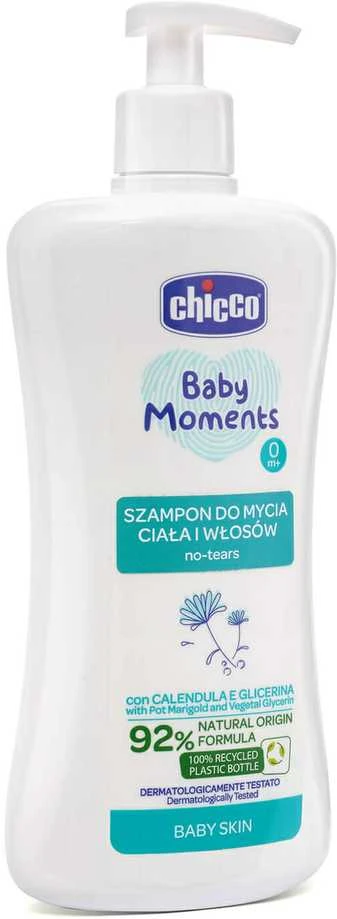 Chicco Kūno ir plaukų šampūnas Baby Moments 0m+ 500ml
