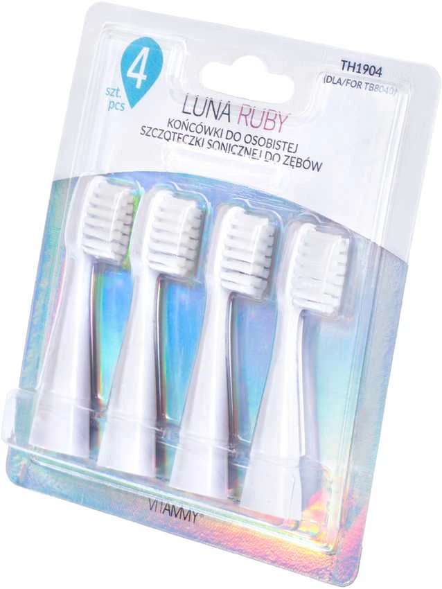 Vitammy Luna dantų šepetėlio antgaliai, 4 vnt. pakuotė