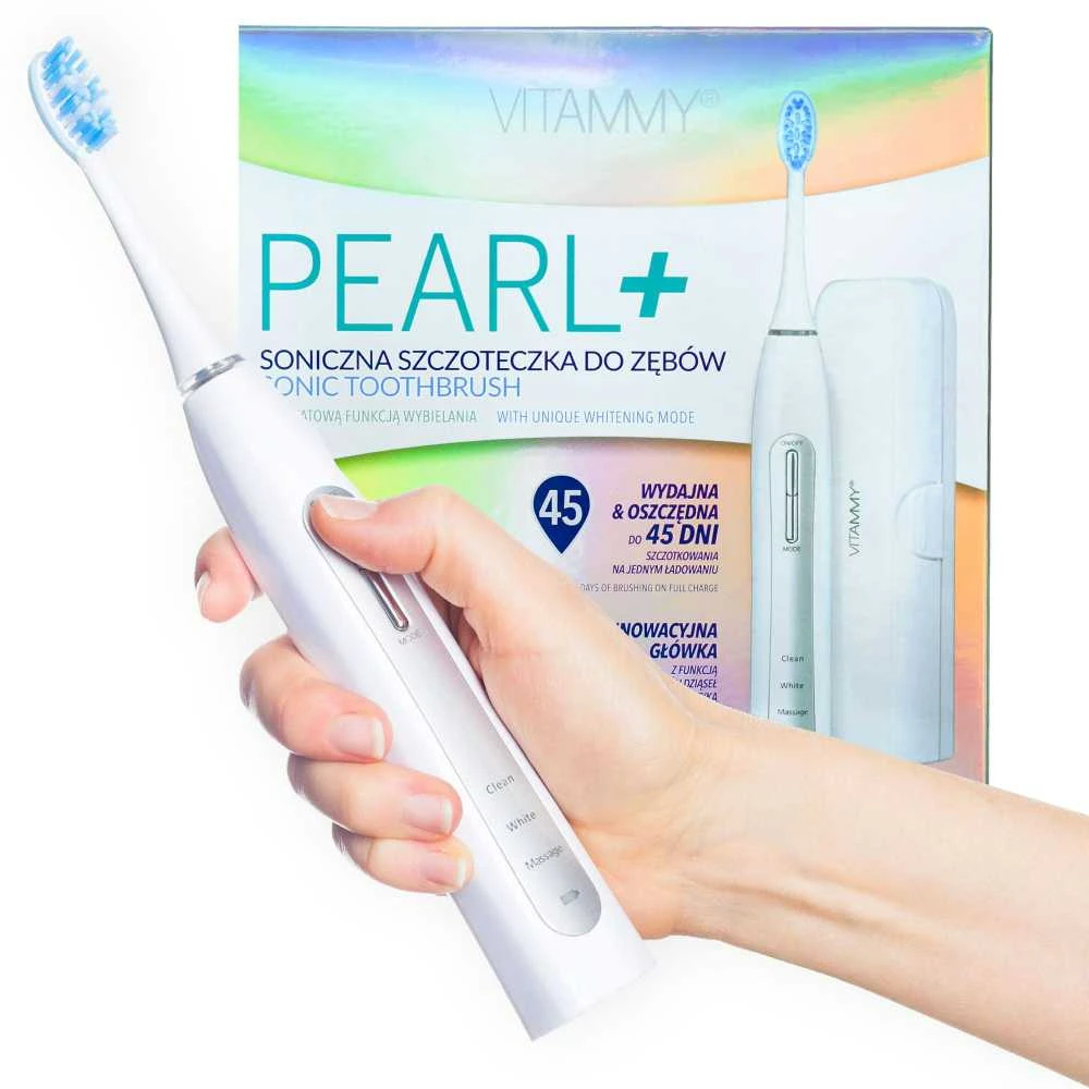 for teeth VITAMMY Pearl su etui (sonic, baltos spalvos)