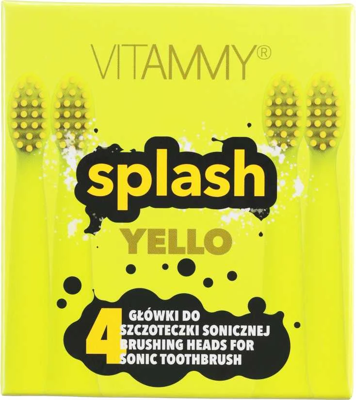 Vitammy Splash šepetėlių galvutės, 4 vnt. geltonoje pakuotėje