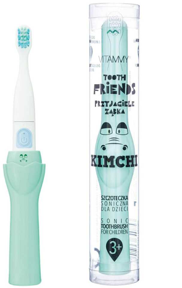 Dantų šepetėlis Šepetėlis Vitammy Tooth Friends Kimchi Žalias