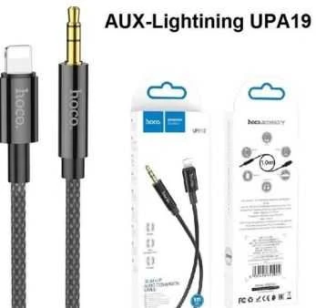 Audio adapteris Hoco UPA19 lightning į 3,5mm(p) juodas (1M)