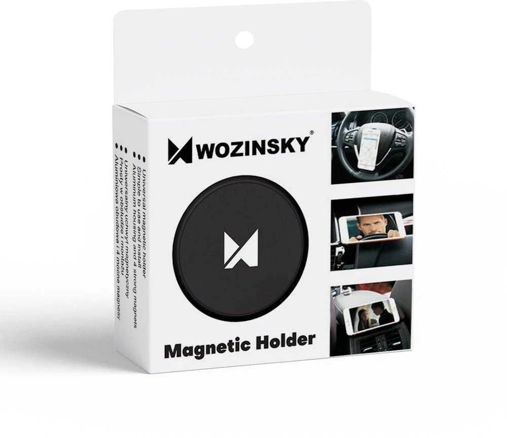 Wozinsky Lipnus magnetinis automobilio prietaisų skydelio laikiklis juodos spalvos (WMH-02)