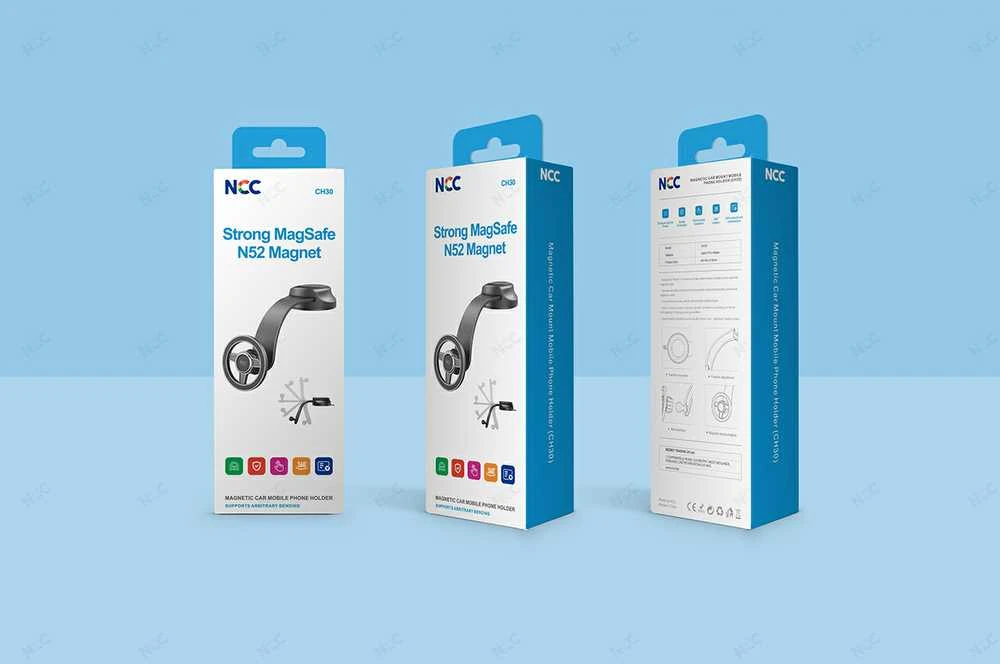 Automobilinis universalus telefono laikiklis NCC (CH30) tvirtinamas ant prietaisų skydelio, magnetinis juodas