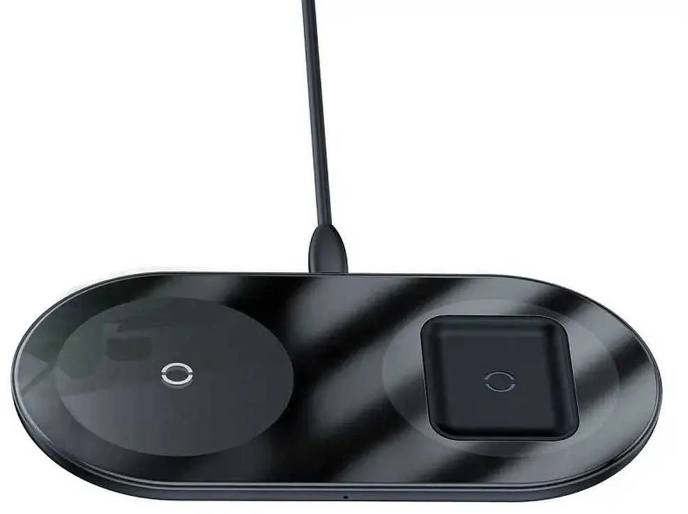 Belaidis įkroviklis Baseus 2in1 (WXJK-01) Phones+Pods (USB-C 18w) juodas