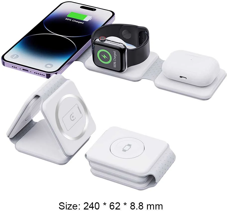 Belaidis įkroviklis NCC 3in1 (Phone,Watch,Pods)