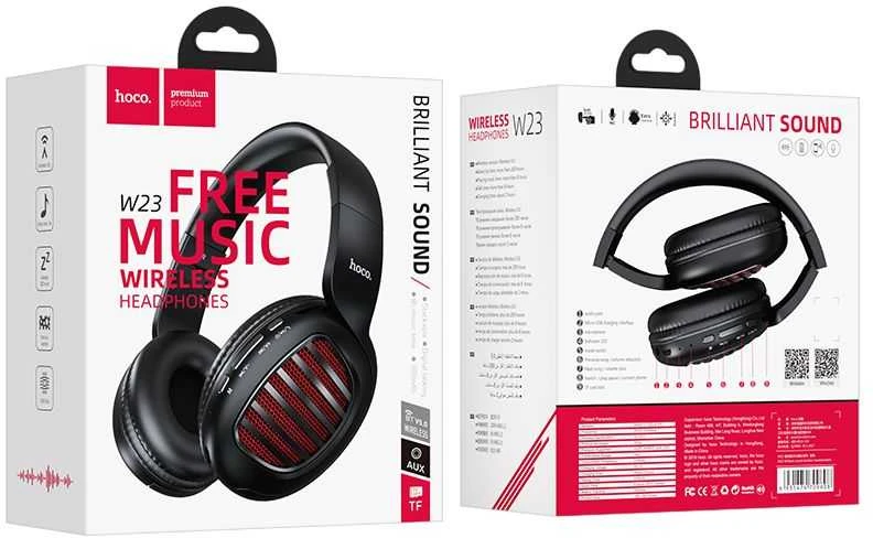 Bluetooth ausinės Hoco W23 juodos