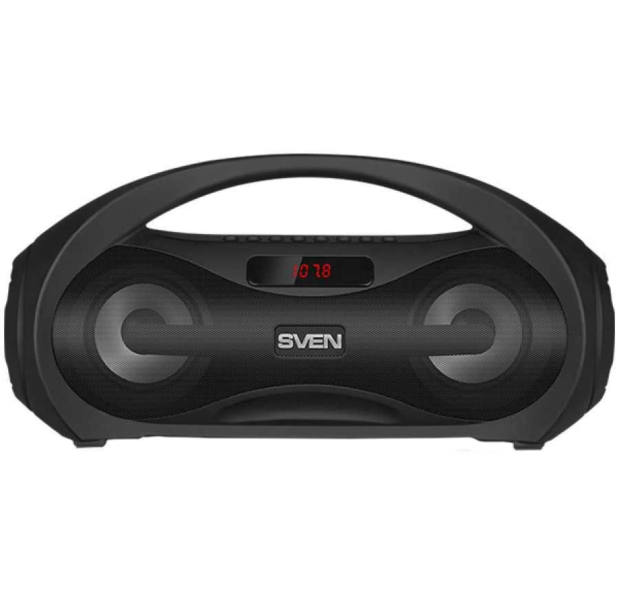 Garsiakalbis SVEN PS-425, juodas (12W, Bluetooth, FM, USB, Micro SD, LED-ekranas, 1500mA*h); SV-019624