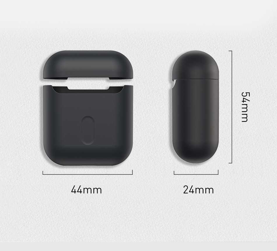 Dėklas Baseus Ultrathin Silica Gel Airpods 1/2 geltonas