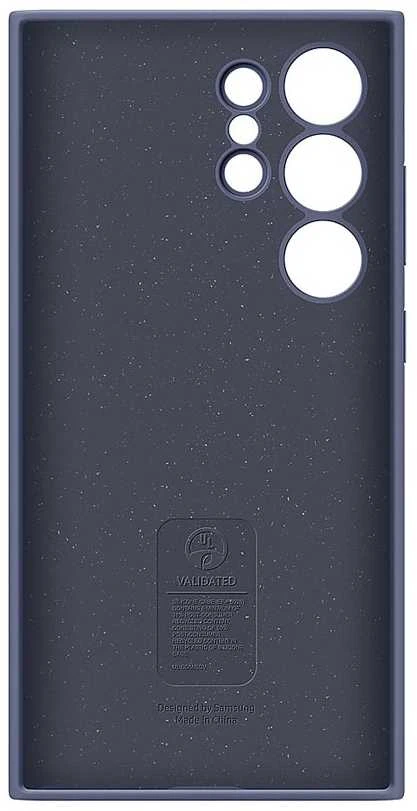 Dėklas Tamsiai violetinis „Samsung Galaxy S24 Ultra“ silikoninis dangtelis