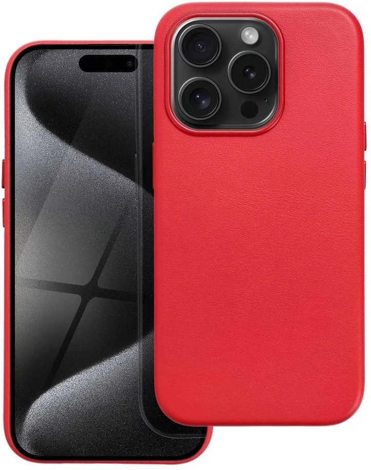 Oem Dėklas Leather Mag Cover (MagSafe) skirtas iPhone 16 Pro Max raudonas