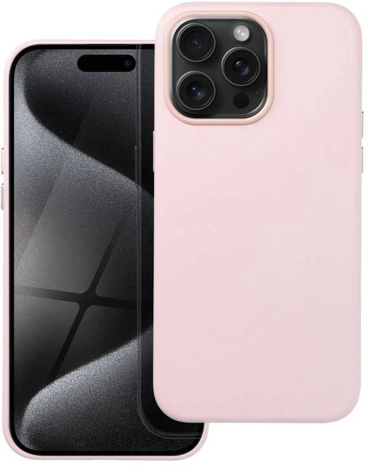 Oem Dėklas Leather Mag Cover (MagSafe) skirtas iPhone 16 Pro Max rožinis
