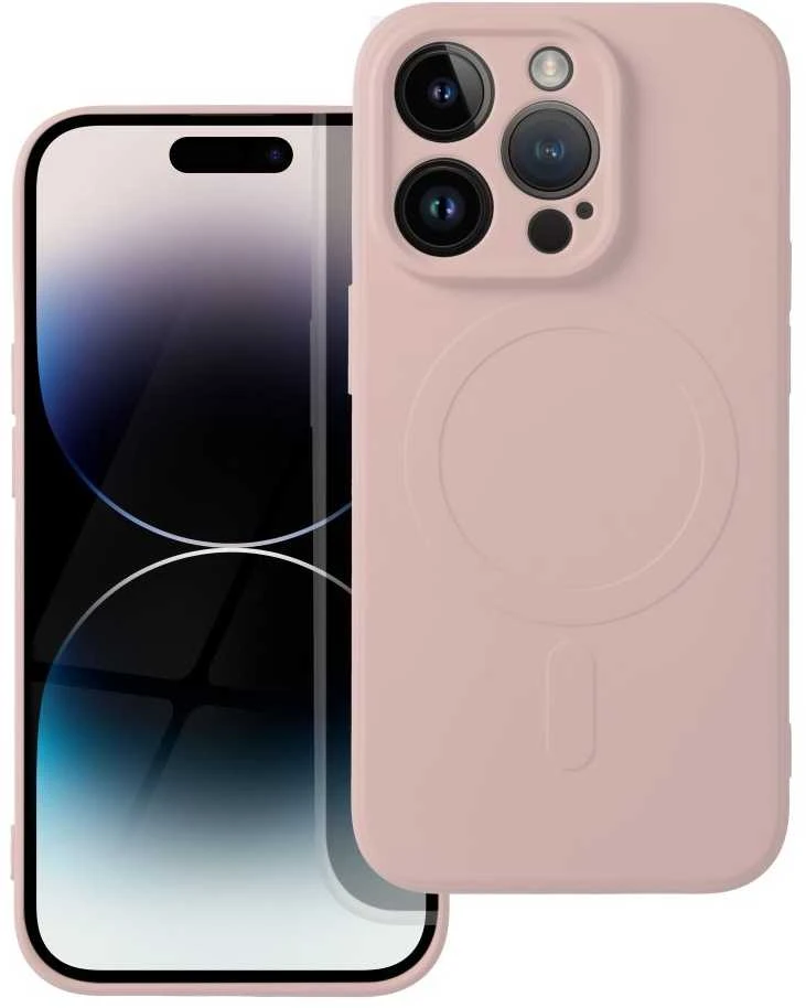 Oem Dėklas Silicone Mag Cover (big hole) (MagSafe) skirtas iPhone 16 Plus rožinis