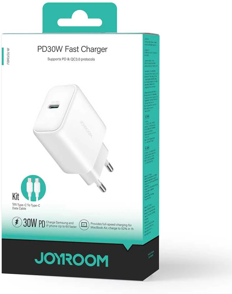 Įkroviklis Joyroom JR-TCF24 30W USB-C baltas