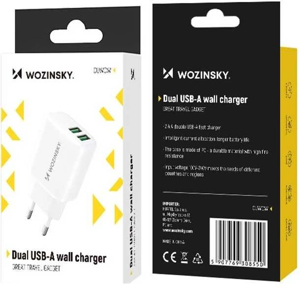 Įkroviklis Wozinsky (CUWCW) (2xUSB 2.4A) baltas