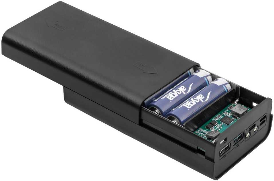 Išorinė baterija 12x Li-Ion Akyga AK-BC-05 37000mAh (2xUSB; 4xUSB-C; QC3.0 22.5W) juoda