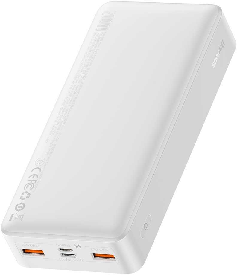 Baseus Bipow Fast Charge Power Bank PD+QC 30000mAh 20W baltas (Baltas)