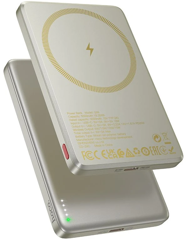 Powerbank suderinamas su MagSafe Hoco 5000 mAh QC PD 2A 20W Q26 oranžinis