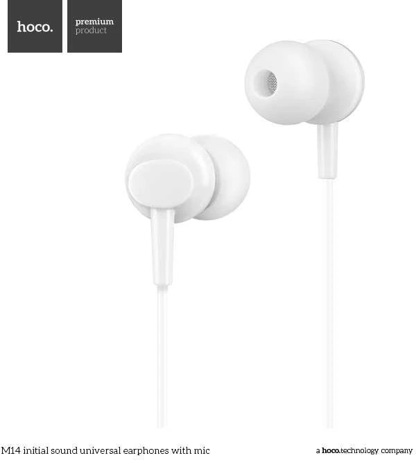 Ausinės Laisvų rankų įranga Hoco M14 3,5mm balta