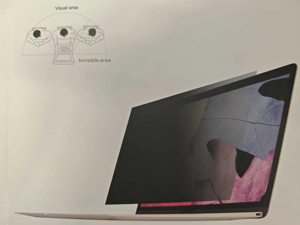 LCD Ekrano privatumo filtras "Privacy" 355x201mm be įpakavimo su klijais