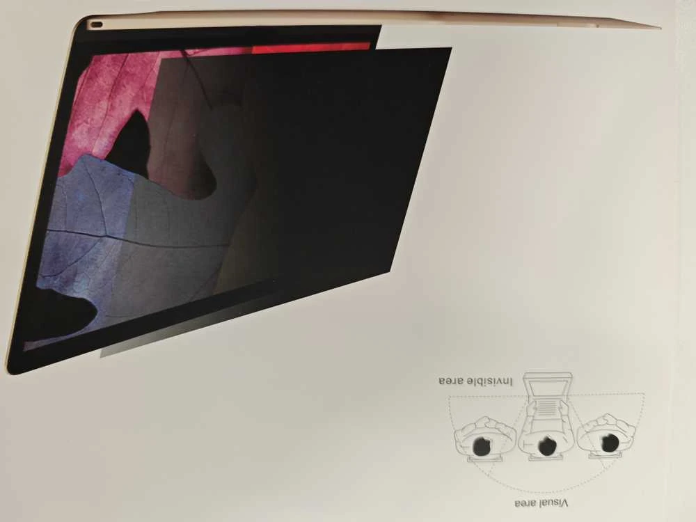 LCD Ekrano privatumo filtras "Privacy" 355x201mm be įpakavimo be klijų