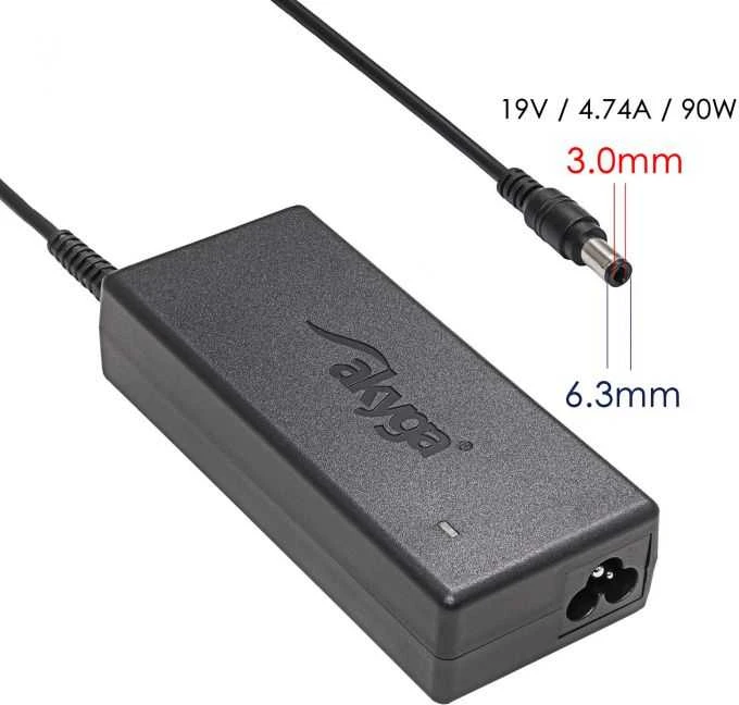 Nešiojamojo kompiuterio pakrovėjas Akyga AK-ND-27 (19V / 4.74A 90W 5.5 x 3.0mm + pin) SAMSUNG 1.2m