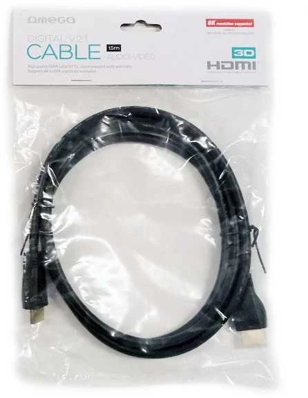 OMEGA HDMI kabelis (2.1 8K) 1,5M juodos spalvos