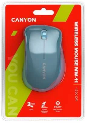 Belaidė optinė pelė Canyon MW-11, Mėlynos spalvos