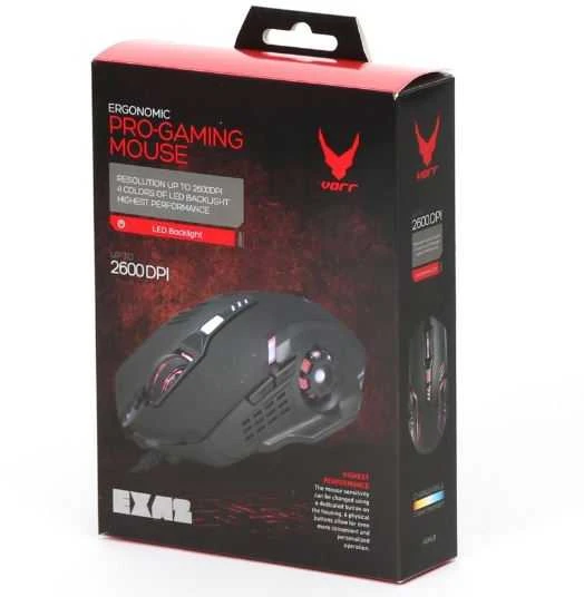 Omega Pelė VARR Gaming VGMLB su laidu, juodos spalvos