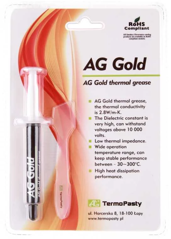 Ag Termopasty Termopasta AG Gold 3g 2,8W/mK