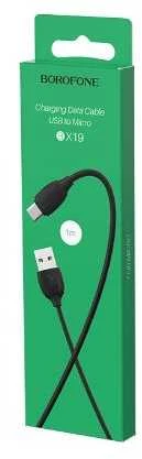 Borofone BOROPHONE USB KABELIS - BX19 2.4A MICRO USB 1M Juodas