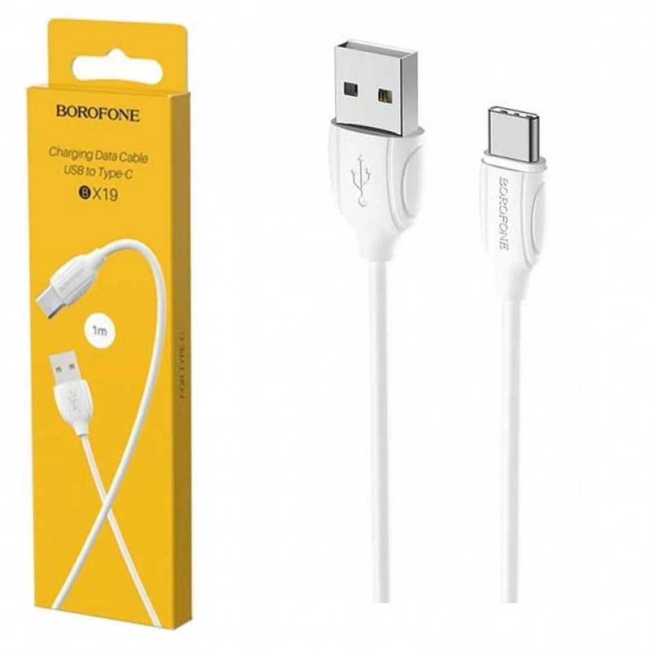 USB kabelis BOROFONE BX19 Benefit microUSB baltas 1m