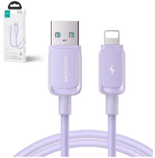 USB kabelis Joyroom (S-AL012A14) lightning (2.4A) 1.2m violetinis