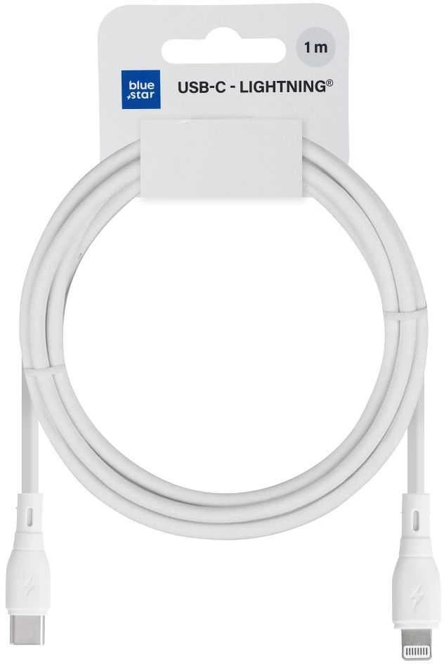 BlueStar Cable USB C do Lightning Blue Star 2,4A 27W ECO 1 m PJ72-18-3 baltas