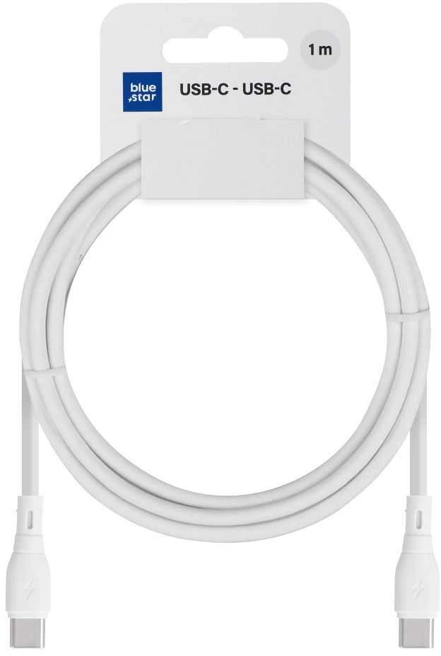 USB C laidas į USB C Blue Star 3A 60W ECO 1 m PJ73-13-3 baltas