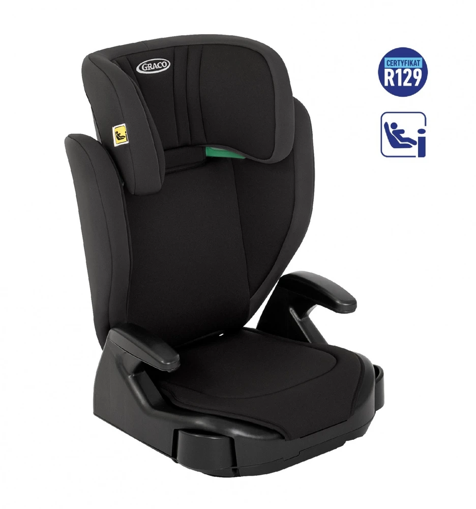 Automobilinė kėdutė Graco Junior Maxi R129, Juodos spalvos