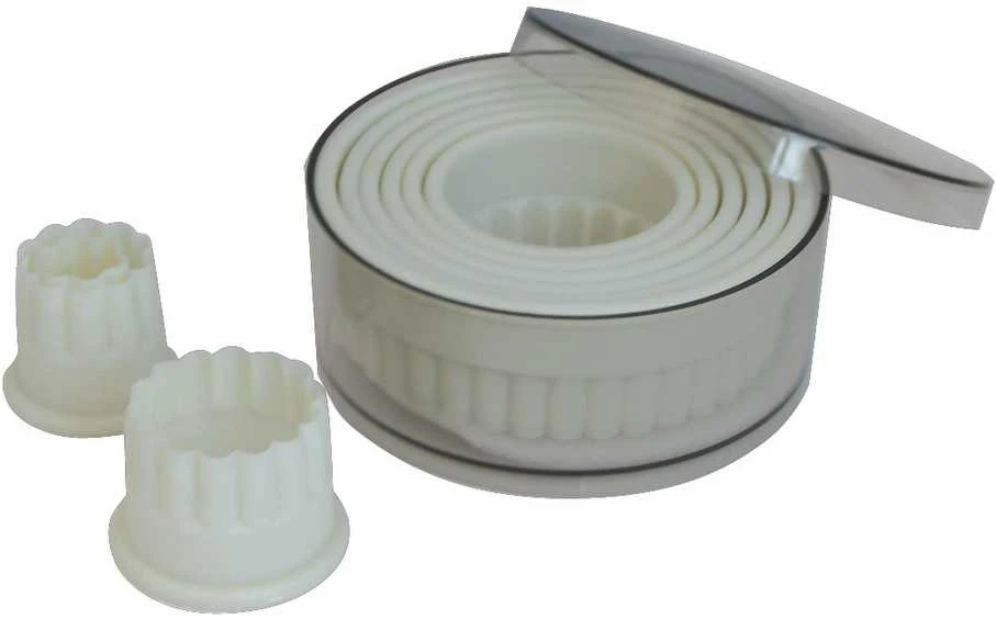 De Buyer Round cutter set, wavy