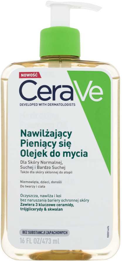 Drėkinamasis putojantis prausimosi aliejus Cerave Hydrating Foaming Oil Cleanser, 473 ml