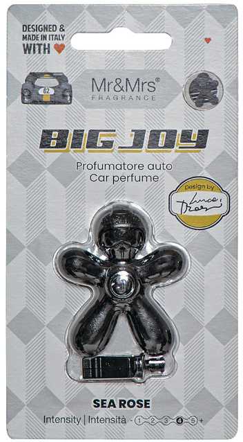 Mr&Mrs Fragrance Big Joy Sea Rose Juodas - vůně do auta automobilio gaiviklis